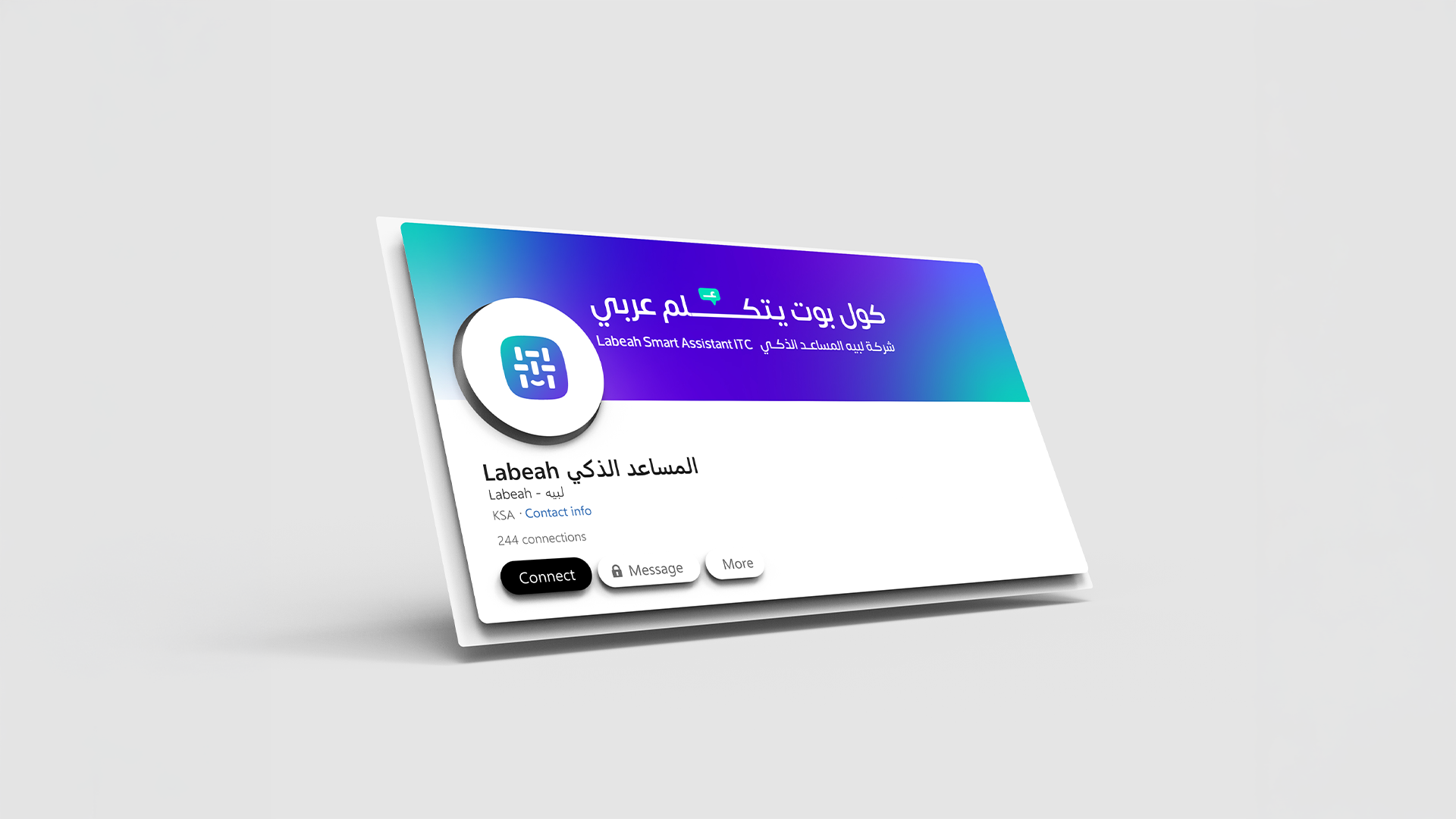 Labeah smart assistant LinkedIn profile mockup